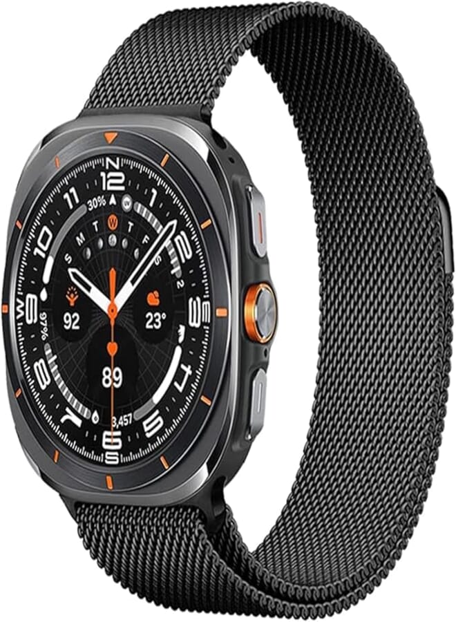 Milanese Band Compatible with Samsung Galaxy Watch 7 Ultra 2024 Strap, Magnetic Loop Strap, Stainless Steel Wristbands Classic Style Metal Mesh Wristband for Galaxy Watch 7 Ultra